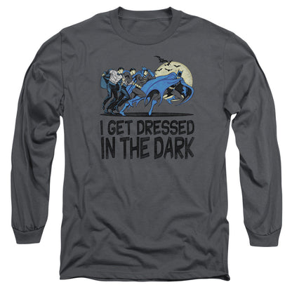 Dc Get Dressed Mens Long Sleeve Shirt Charcoal Officially Licensed