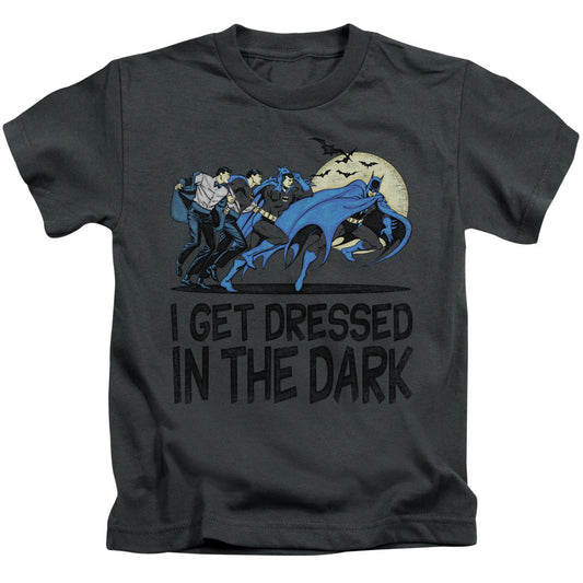 DC Comics Get Dressed Juvenile Kids Youth T Shirt Charcoal Officially Licensed