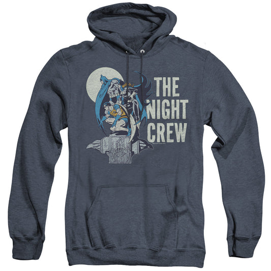 Dc Night Crew Mens Heather Hoodie Navy Officially Licensed