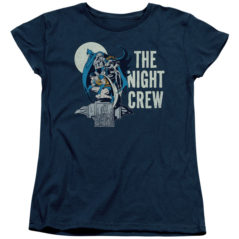 DC Comics Night Crew Womens T Shirt Navy Blue Officially Licensed