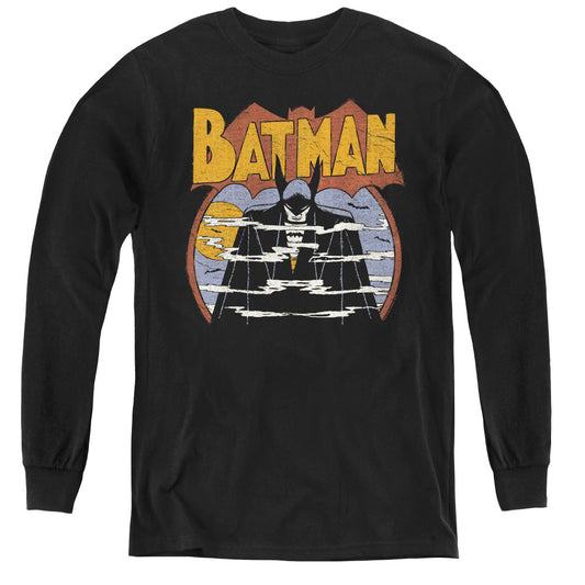DC Comics Foggy Long Sleeve Kids Youth T Shirt Black Officially Licensed