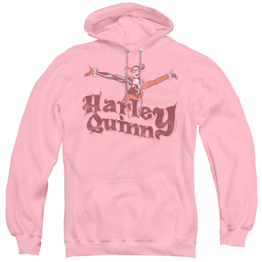 DC Comics Harley Hop Vintage Mens Hoodie Pink Officially Licensed