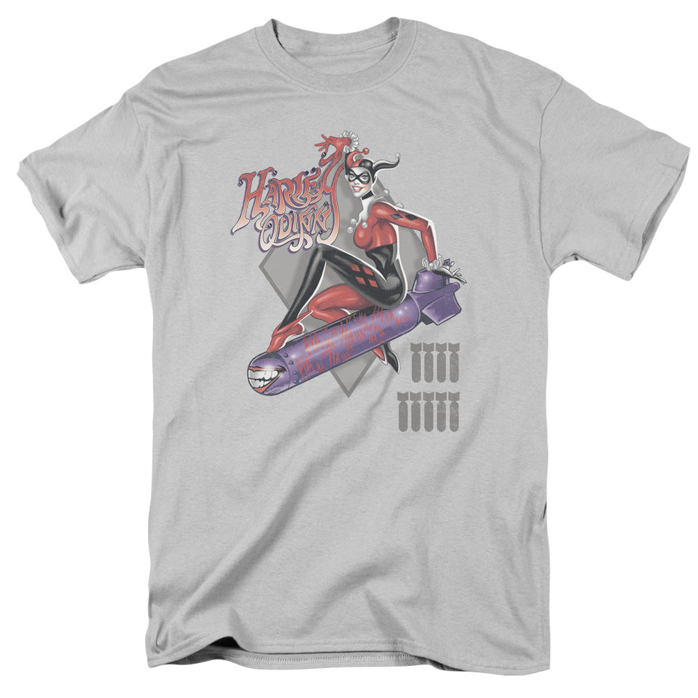 DC Comics Harleys the Bomb Mens T Shirt Silver Officially Licensed