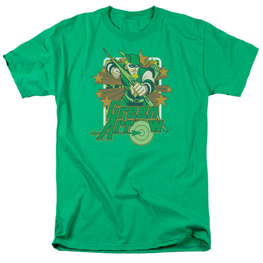 Dc Green Arrow Stars Mens T Shirt Kelly Green Officially Licensed