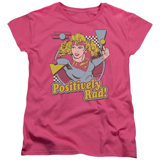 DC Comics Positively Rad Womens T Shirt Hot Pink Officially Licensed