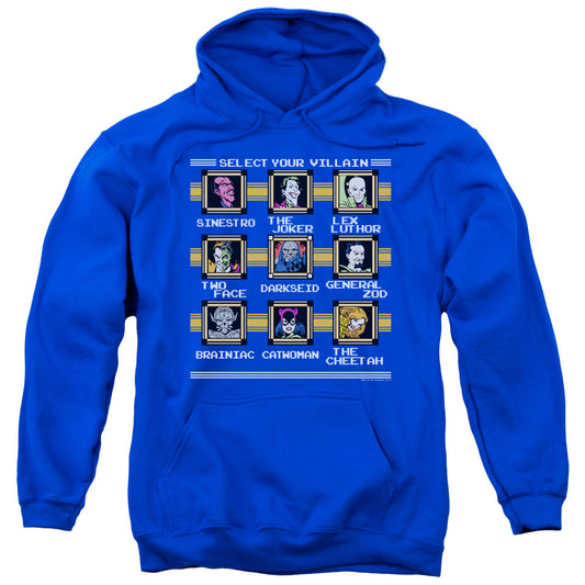 DC Comics Stage Select Mens Hoodie Royal Blue Officially Licensed