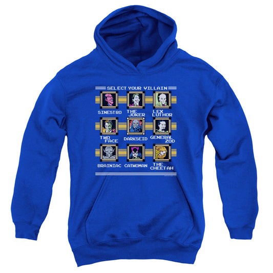 DC Comics Stage Select Kids Youth Hoodie Royal Officially Licensed