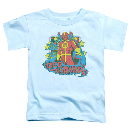 DC Comics Red Tornado Stars Toddler Kids Youth T Shirt Light Blue Officially Licensed
