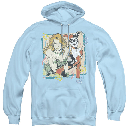 DC Comics Totally Harvey & Ivy Mens Hoodie Light Blue Officially Licensed