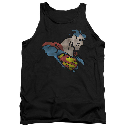 Dc Lite Brite Superman Mens Tank Top Shirt Black Officially Licensed