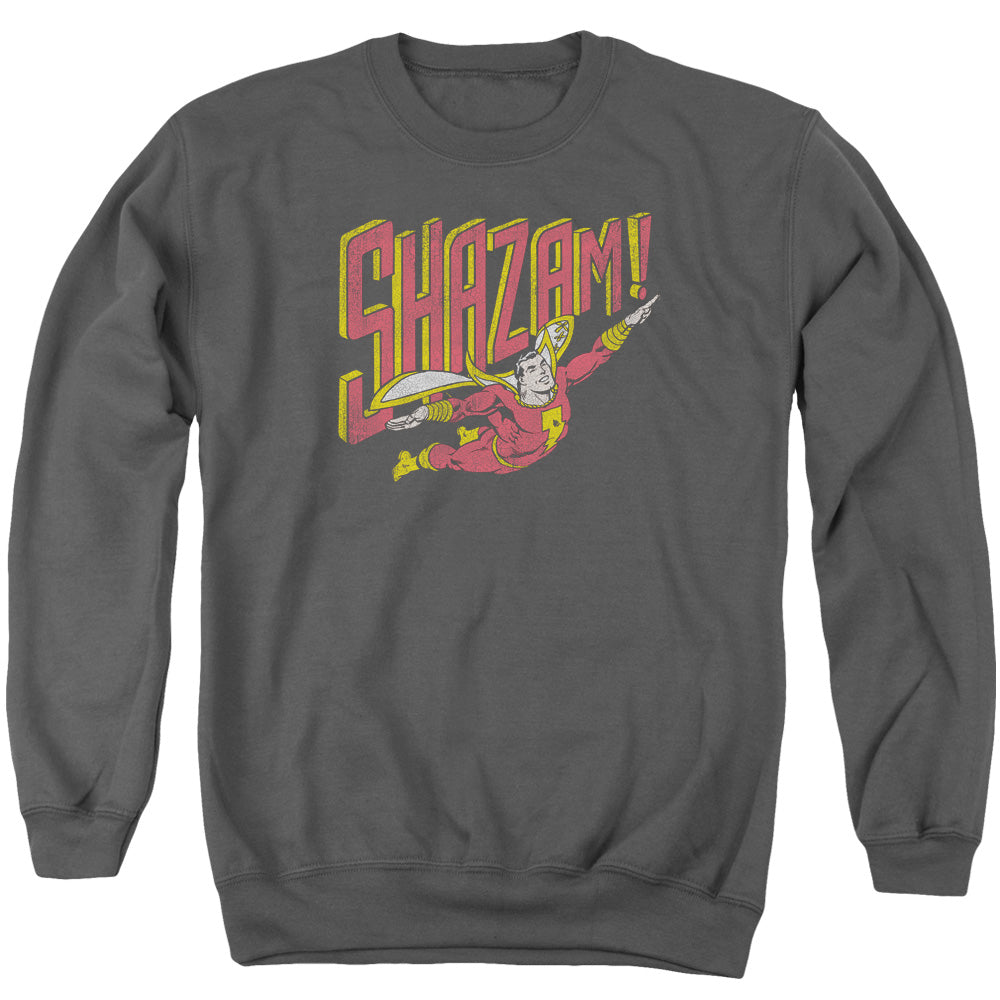 DC Comics Retro Marvel Mens Crewneck Sweatshirt Charcoal Officially Licensed