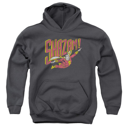 DC Comics Retro Marvel Kids Youth Hoodie Charcoal Officially Licensed
