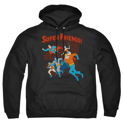 Dc Super Running Mens Hoodie Black Officially Licensed