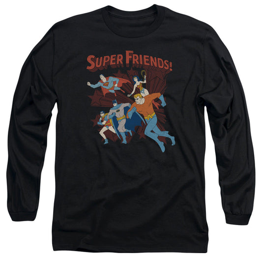 Dc Super Running Mens Long Sleeve Shirt Black Officially Licensed