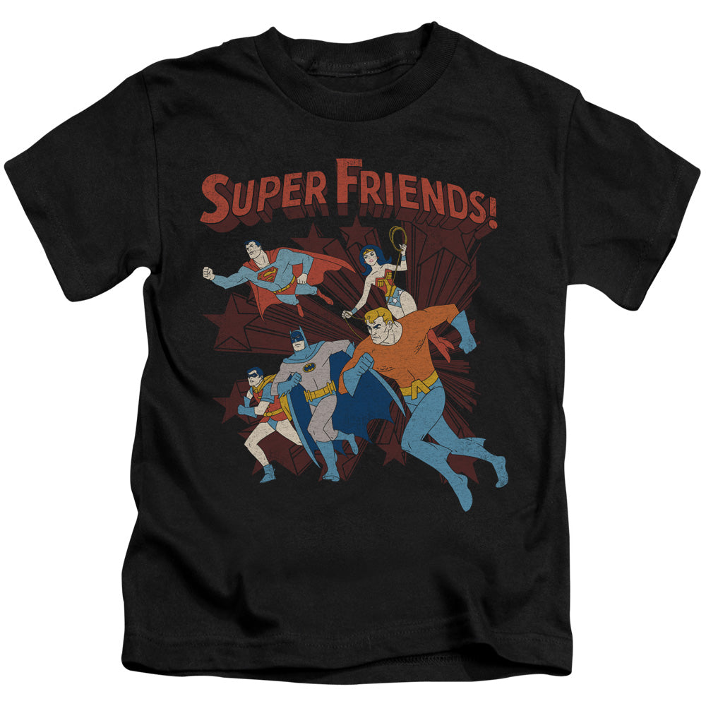 DC Comics Super Running Juvenile Kids Youth T Shirt Black Officially Licensed