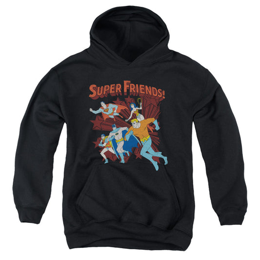 DC Comics Super Running Kids Youth Hoodie Black Officially Licensed