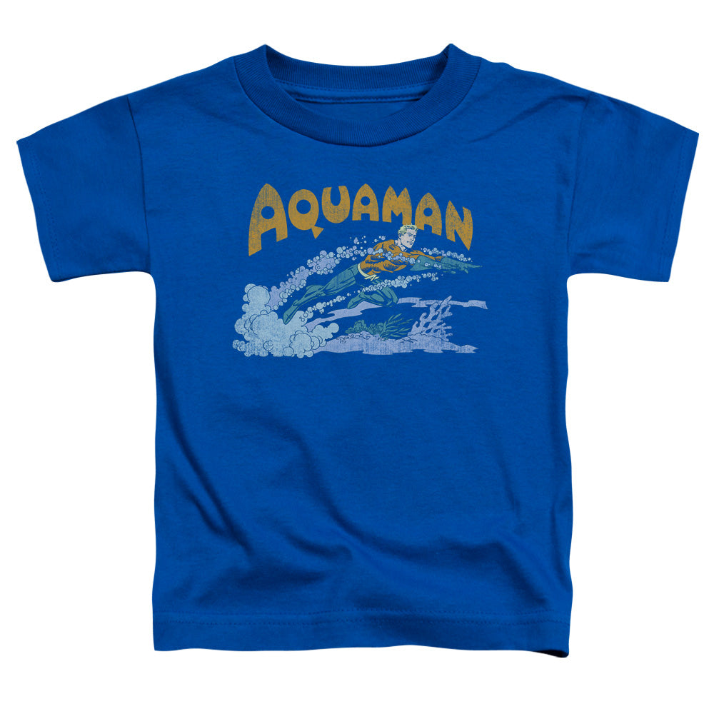 DC Comics Aqua Swim Toddler Kids Youth T Shirt Royal Blue Officially Licensed