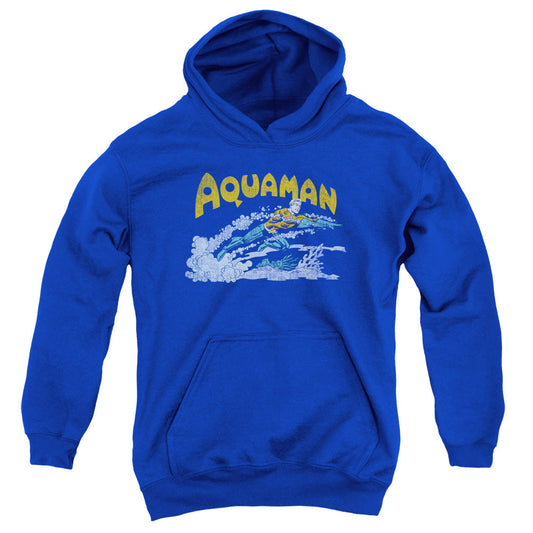 DC Comics Aqua Swim Kids Youth Hoodie Royal Officially Licensed
