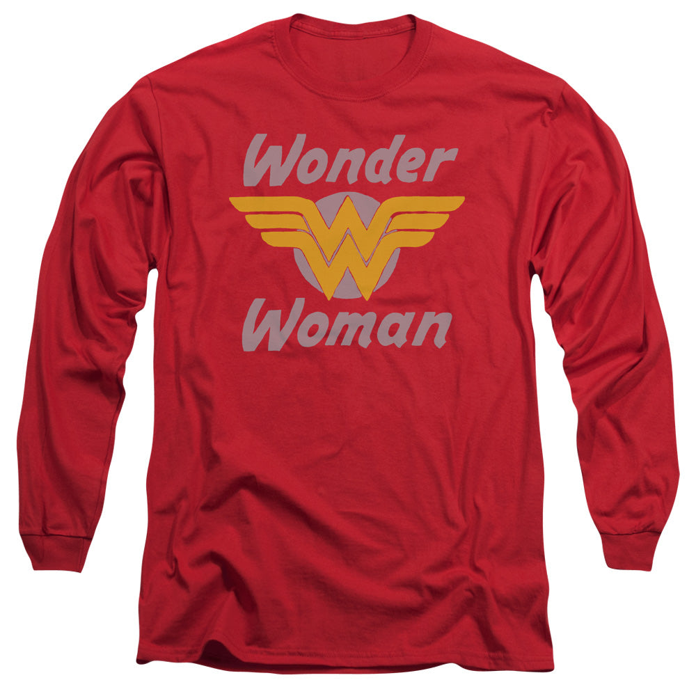 Dc Wonder Wings Mens Long Sleeve Shirt Red Officially Licensed