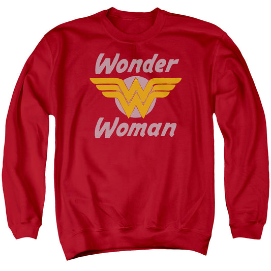 DC Comics Wonder Wings Mens Crewneck Sweatshirt Red Officially Licensed