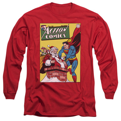 Dc Cover No. 105 Mens Long Sleeve Shirt Red Officially Licensed