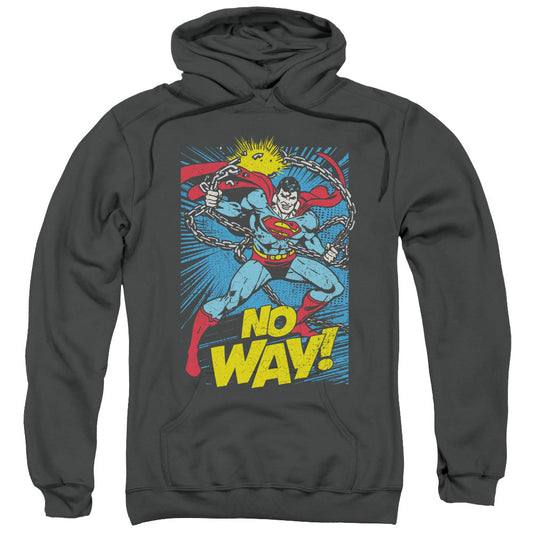 DC Comics No Way Mens Hoodie Charcoal Officially Licensed
