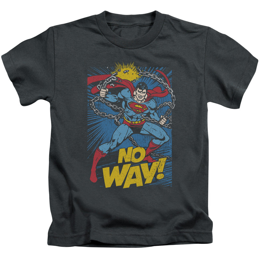 DC Comics No Way Juvenile Kids Youth T Shirt Charcoal Officially Licensed