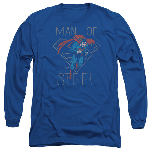 Dc Hardened Heart Mens Long Sleeve Shirt Royal Blue Officially Licensed