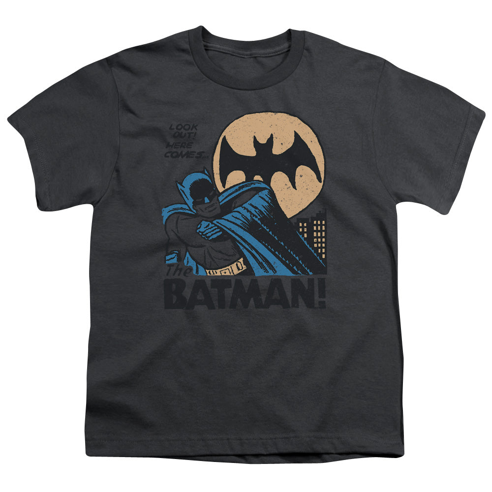 DC Comics Look Out Kids Youth T Shirt Charcoal Officially Licensed