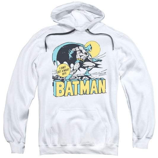 DC Comics Night Off Mens Hoodie White Officially Licensed