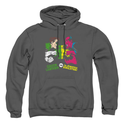 Dc Gl Vs Sinestro Mens Hoodie Charcoal Officially Licensed