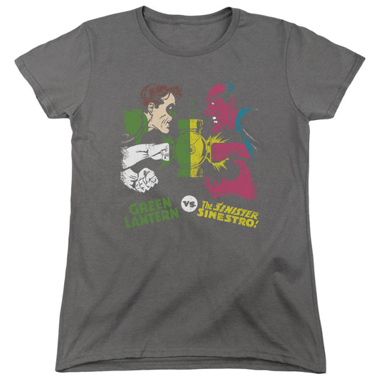 DC Comics Gl Vs Sinestro Womens T Shirt Charcoal Officially Licensed