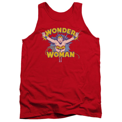 Dc Flying Through Mens Tank Top Shirt Red Officially Licensed