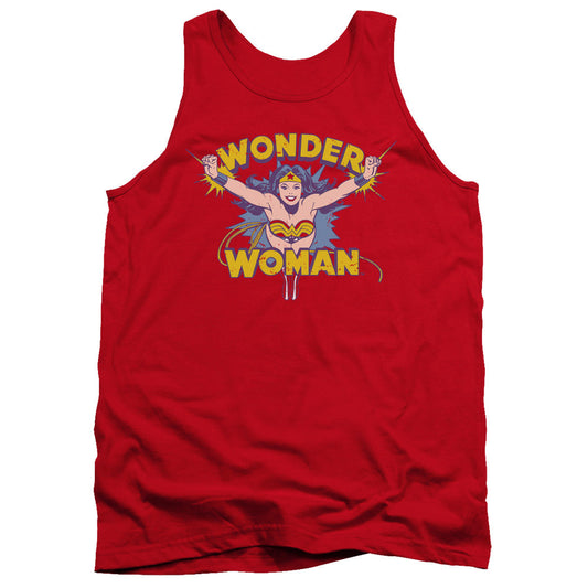 Dc Flying Through Mens Tank Top Shirt Red Officially Licensed