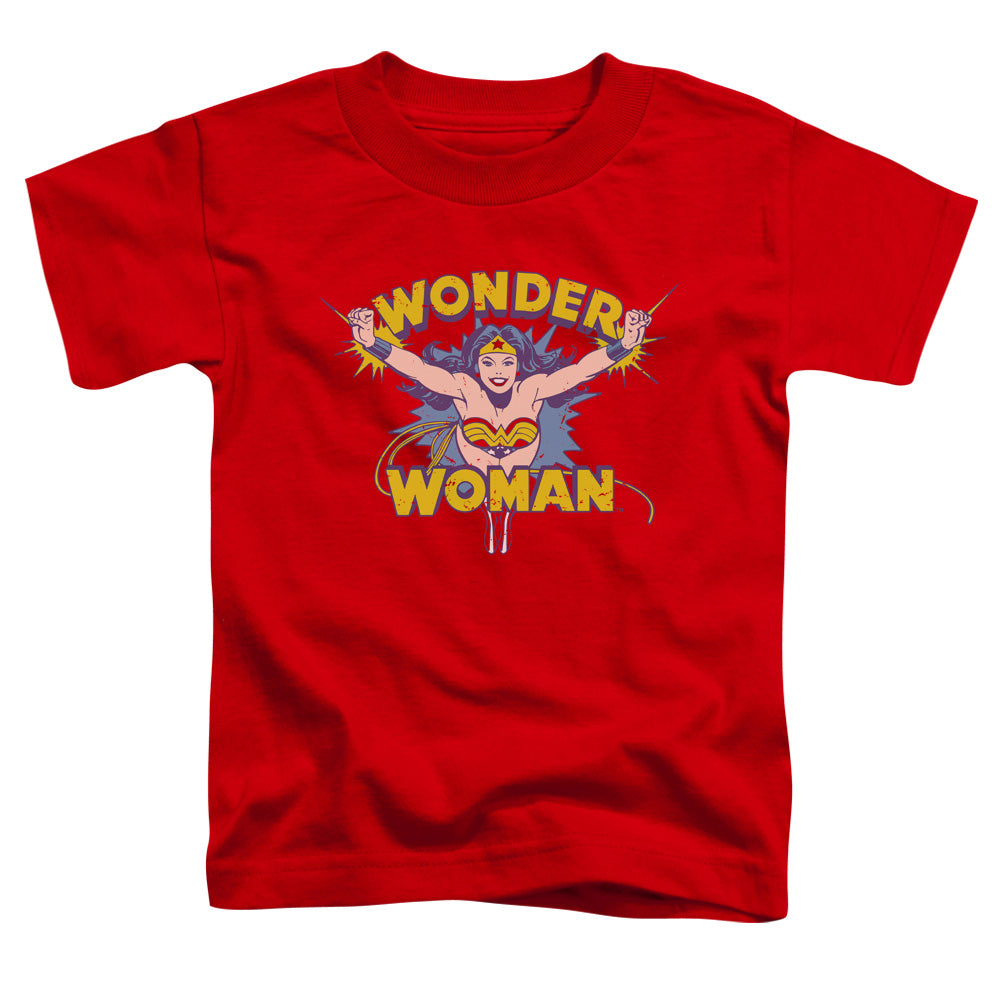 DC Comics Flying Through Toddler Kids Youth T Shirt Red Officially Licensed