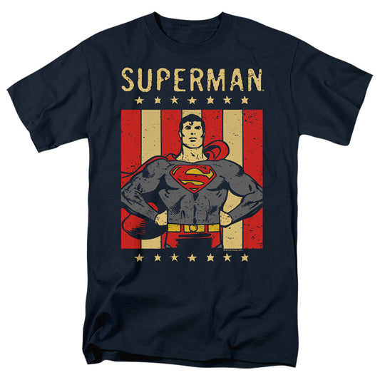 Dc Retro Liberty Mens T Shirt Navy Officially Licensed