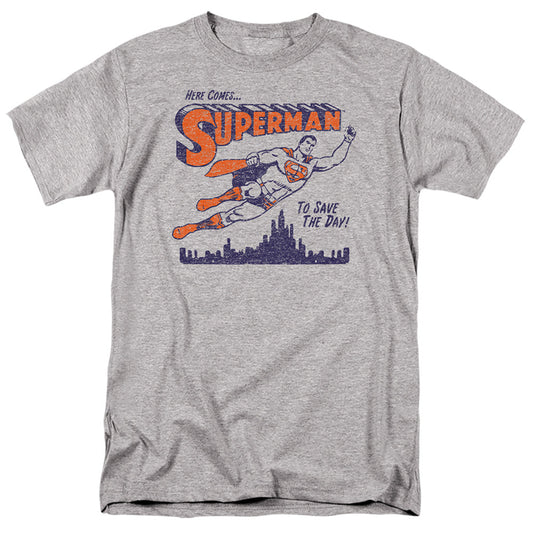 Dc Saves The Day Mens T Shirt Athletic Heather Officially Licensed