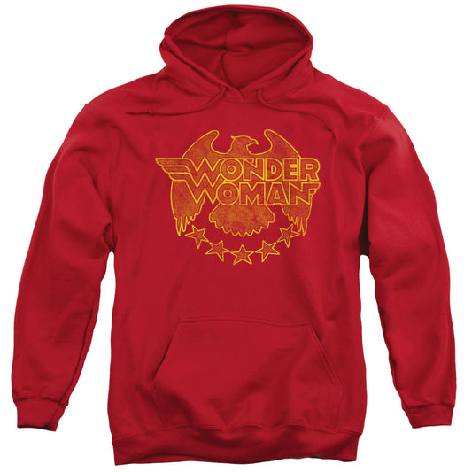 DC Comics Wonder Eagle Mens Hoodie Red Officially Licensed
