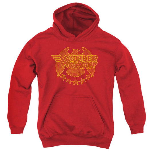 DC Comics Wonder Eagle Kids Youth Hoodie Red Officially Licensed