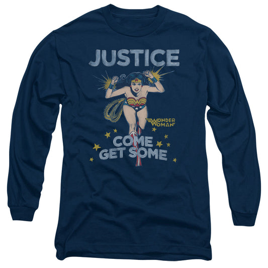DC Comics Get Some Mens Long Sleeve Shirt Navy Blue Officially Licensed