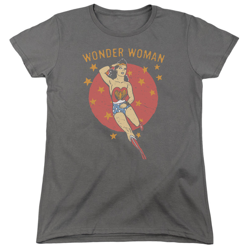 DC Comics Wonder Circle Womens T Shirt Charcoal Officially Licensed