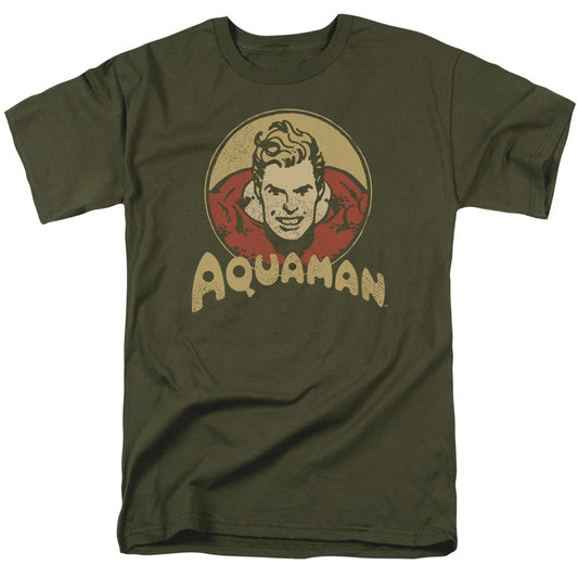 DC Comics Aqua Circle Mens T Shirt Military Green Officially Licensed