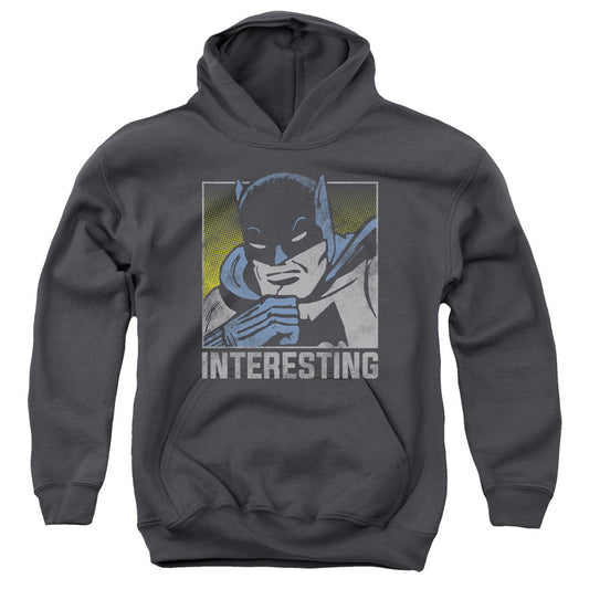 DC Comics Interesting Kids Youth Hoodie Charcoal Officially Licensed
