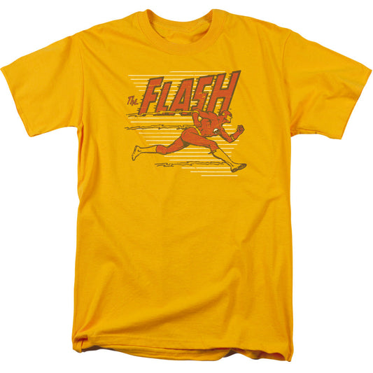 Dc Flash Speed Lines Mens T Shirt Gold Officially Licensed