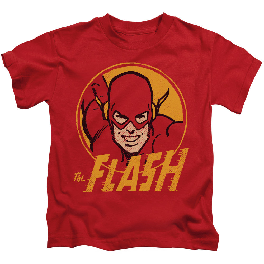 DC Comics Flash Flash Circle Juvenile Kids Youth T Shirt Red Officially Licensed