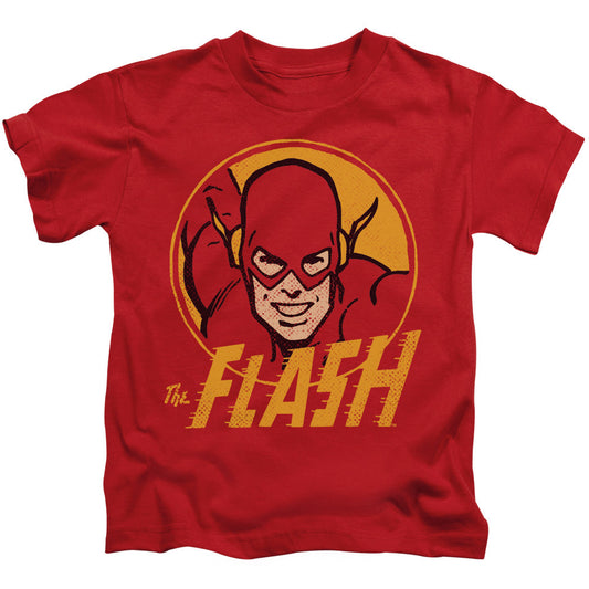 DC Comics Flash Flash Circle Juvenile Kids Youth T Shirt Red Officially Licensed