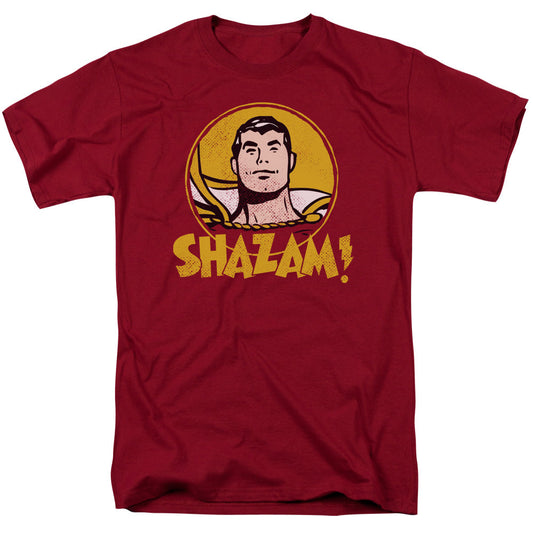 DC Comics Shazam Circle Mens T Shirt Cardinal Officially Licensed
