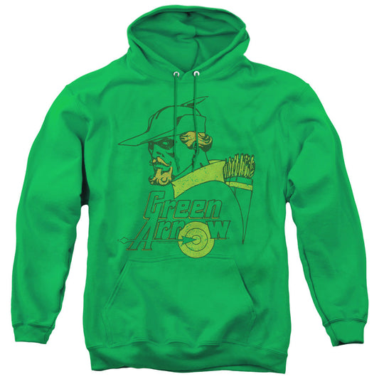 DC Comics Close Up Mens Hoodie Kelly Green Officially Licensed