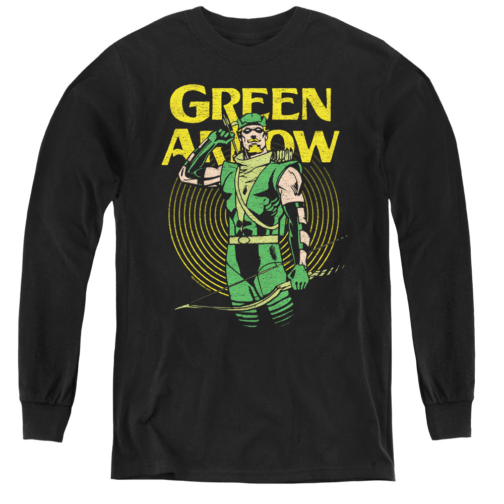 DC Comics Pull Long Sleeve Kids Youth T Shirt Black Officially Licensed
