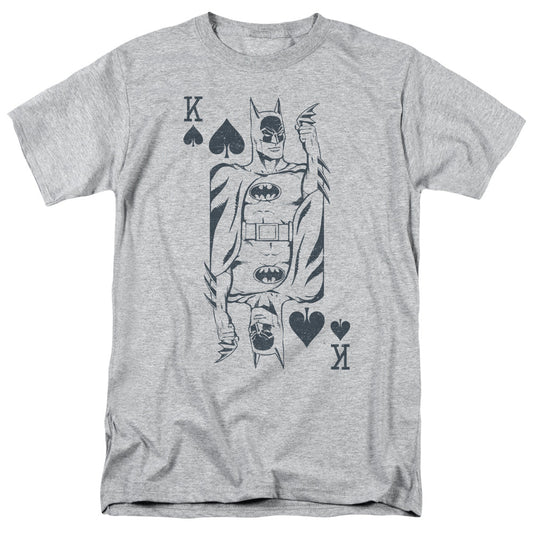 DC Comics Bat Card Mens T Shirt Athletic Heather Officially Licensed